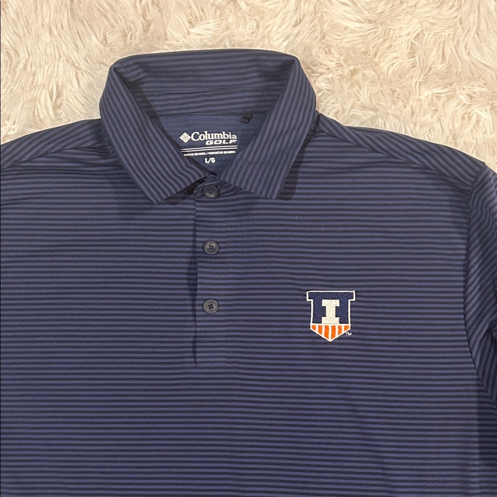 University of Illinois - Columbia Men's Dark Blue Polo with Logo - NWOT - Picture 5 of 7